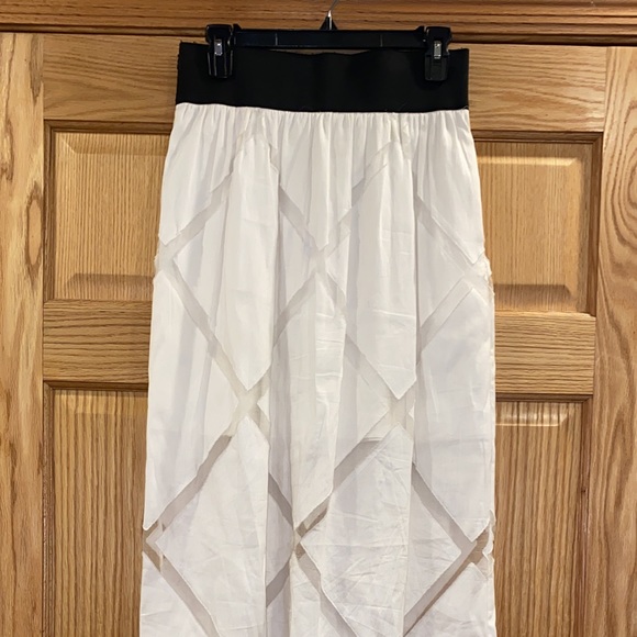 Milly Square Fil Coupe Midi Skirt White - Picture 2 of 10